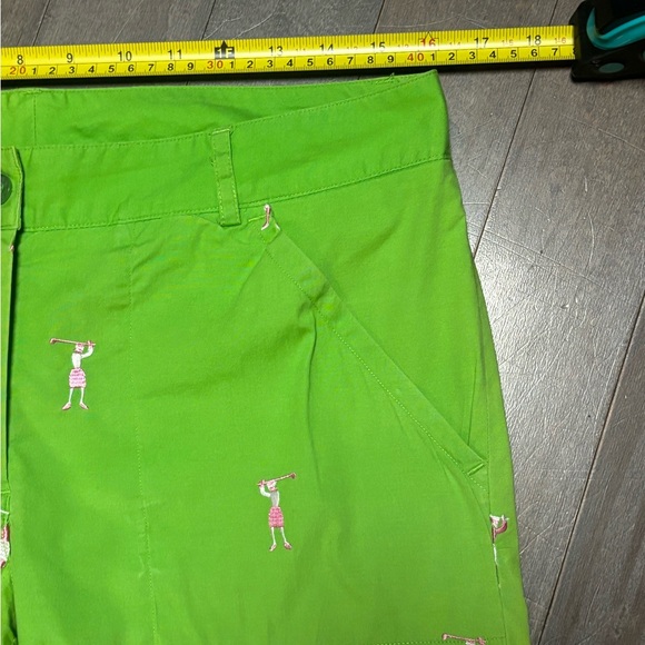 LILLY PULITZER TEE TIME PUTTER CAPRI PANTS SiZE 8 Green - Picture 3 of 8